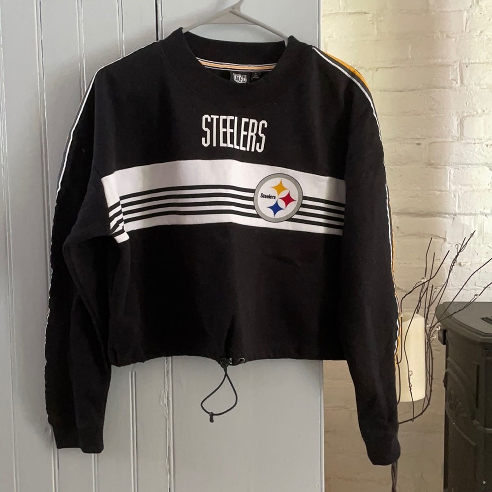 NFL Steelers Crop Crew Neck